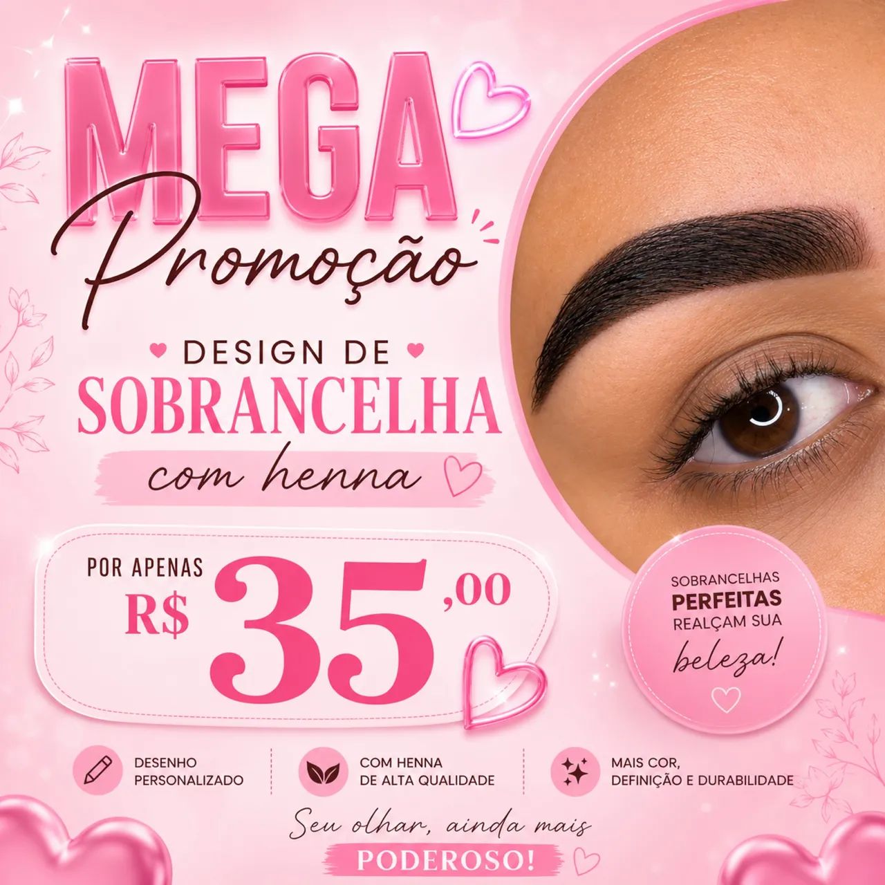 Mega promoção Design com henna 