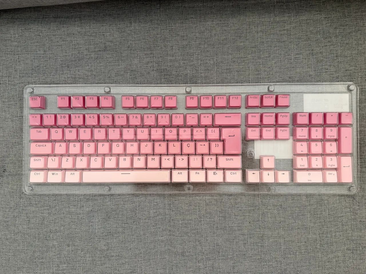 Keycaps redragon degradê rosa