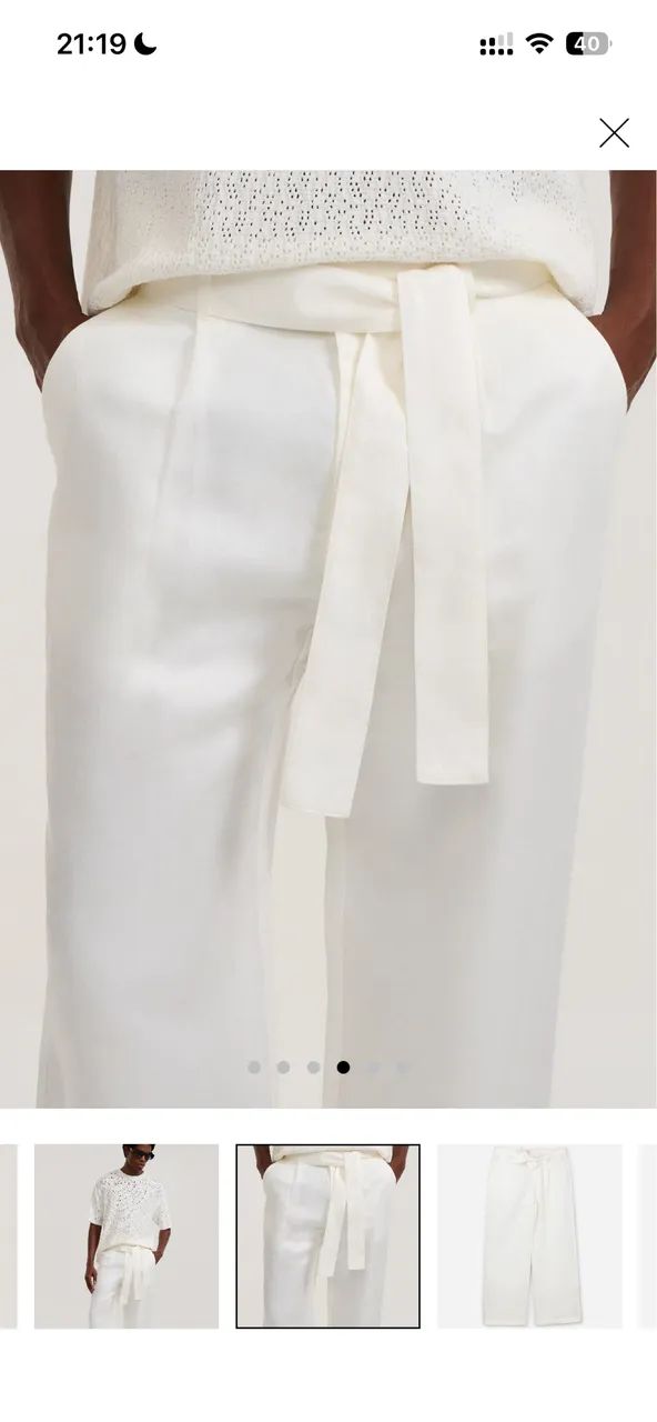 Calça Wide Leg em Liocel com cinto Alfaiatada  - Foto 4