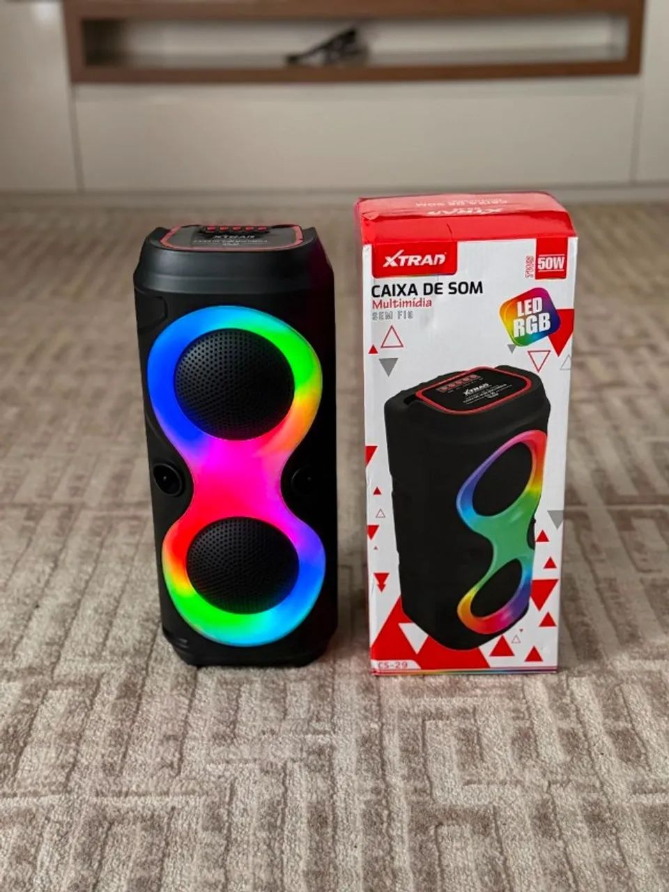 Caixa de Som Bluetooth Potente Xtrad CS-29 50W - Estado de Nova