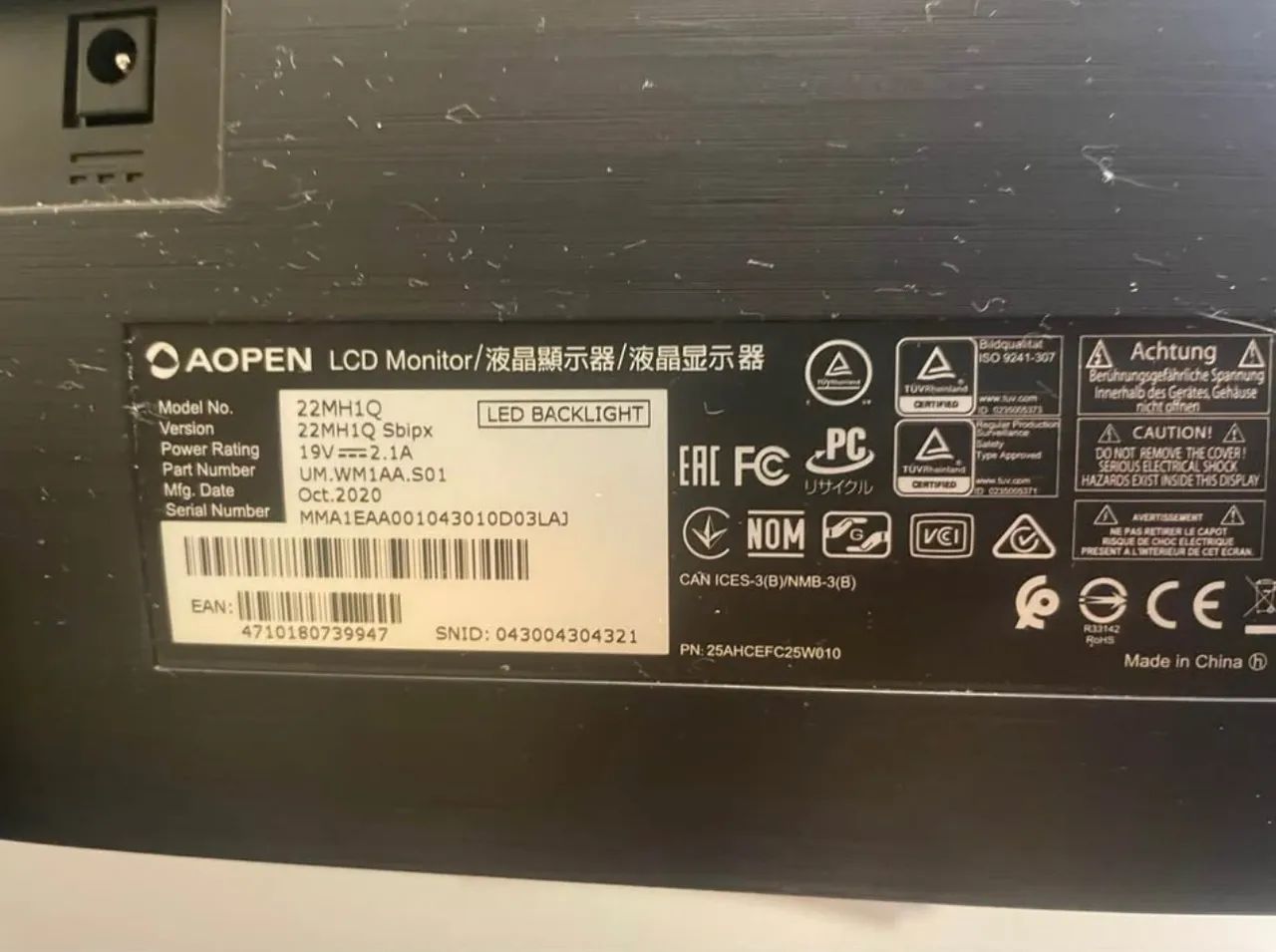 Vendo monitor 144hz 22 polegadas  - Foto 2