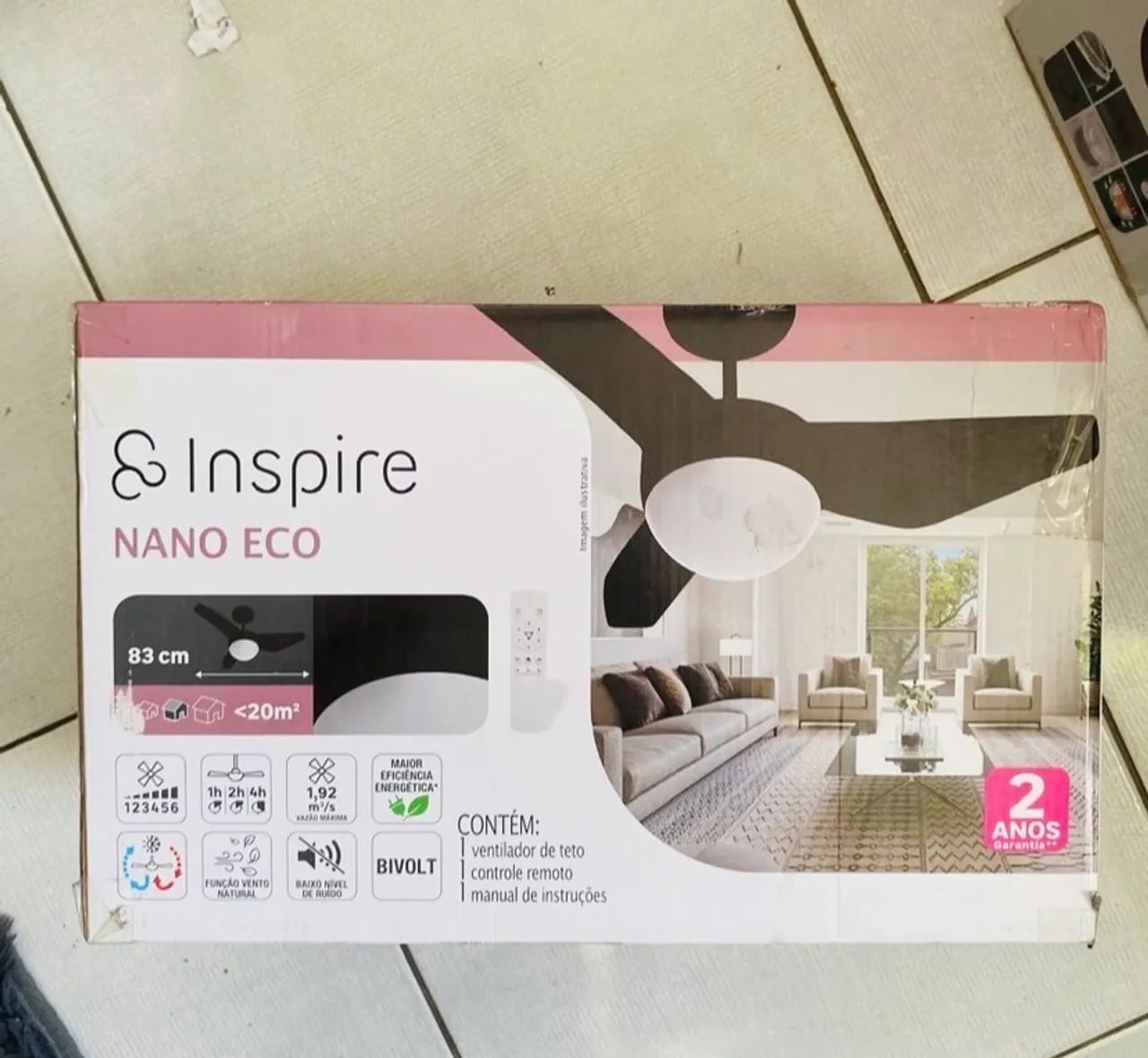 Ventilador 3 pás com preto 