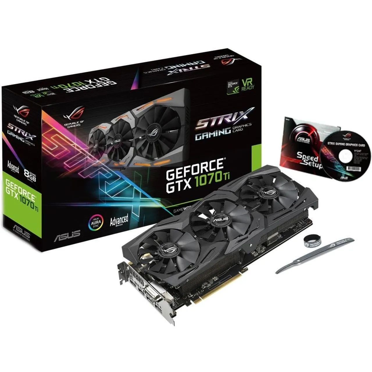panグラボ　gtx1070ti GTX1070 Rog Triple fan - Placas de Vídeo - Parque do Lago, São