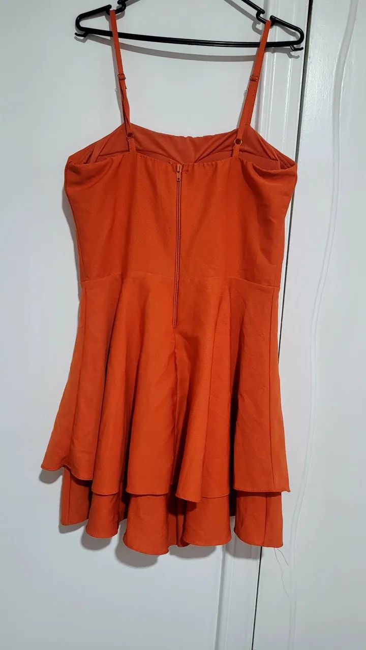 Vestido laranja curto M - Foto 2