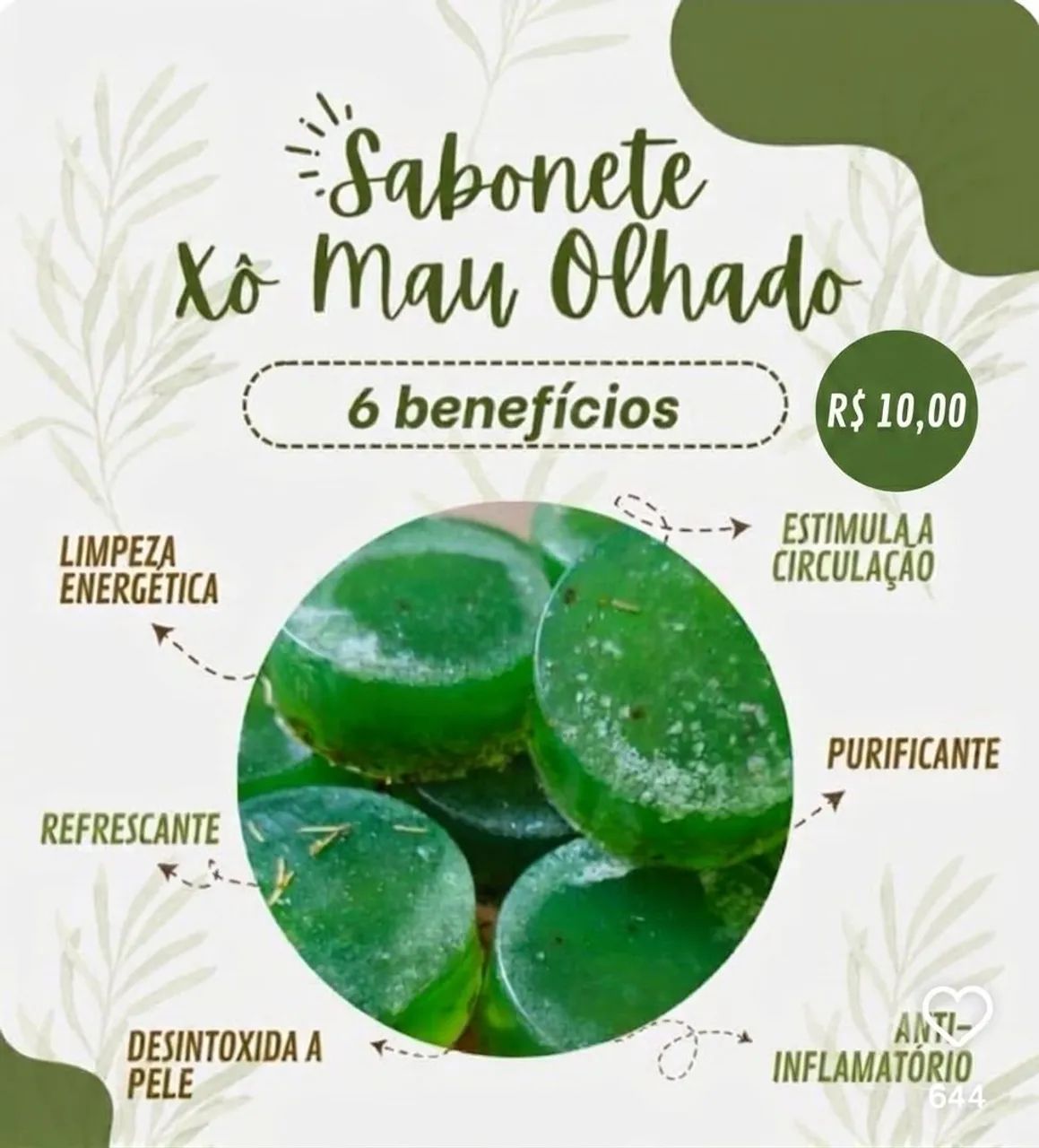 Sabonete de sal grosso com alecrim.