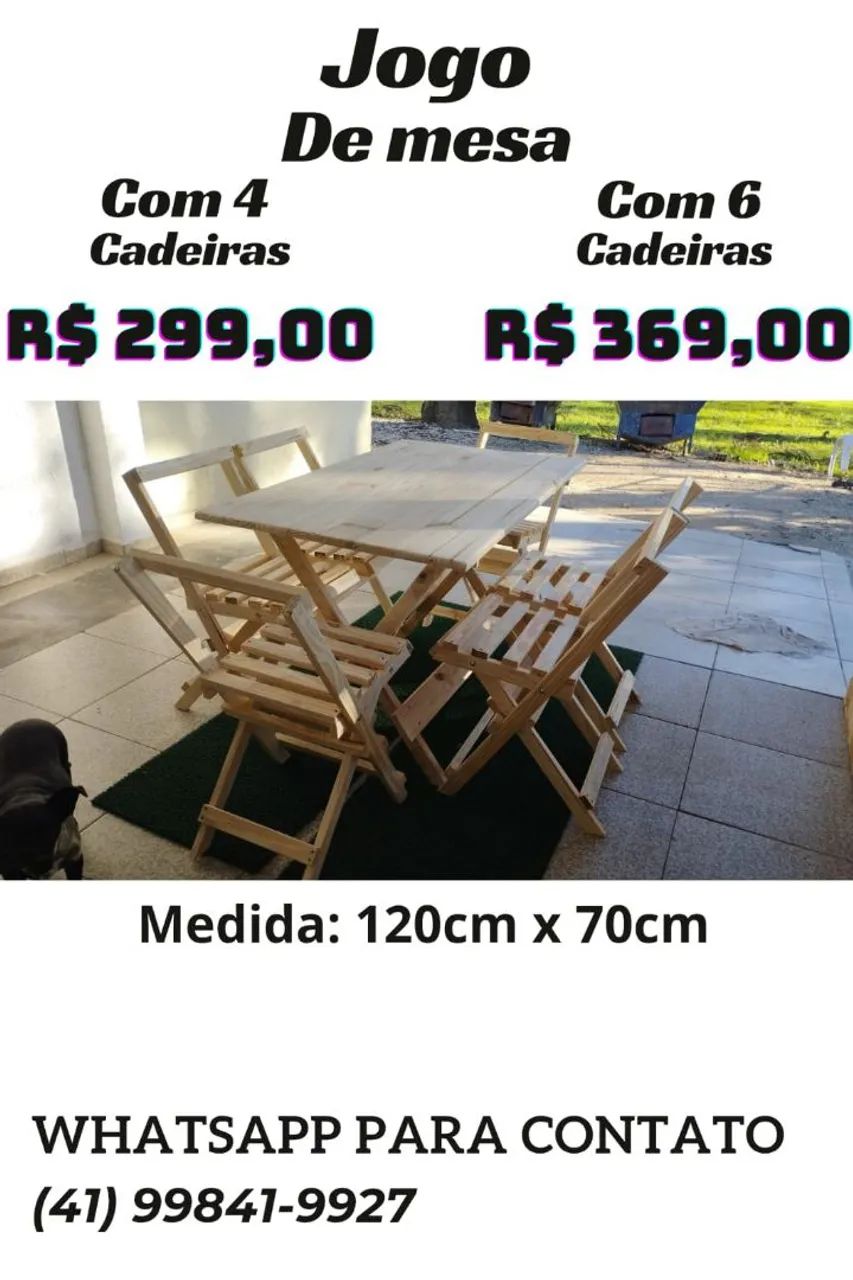 Mesa e cadeiras dobrável  - Foto 4