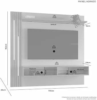 Painel para Tv agrado ate 65 polegadas na pronta entrega cinamomo com off - Foto 2