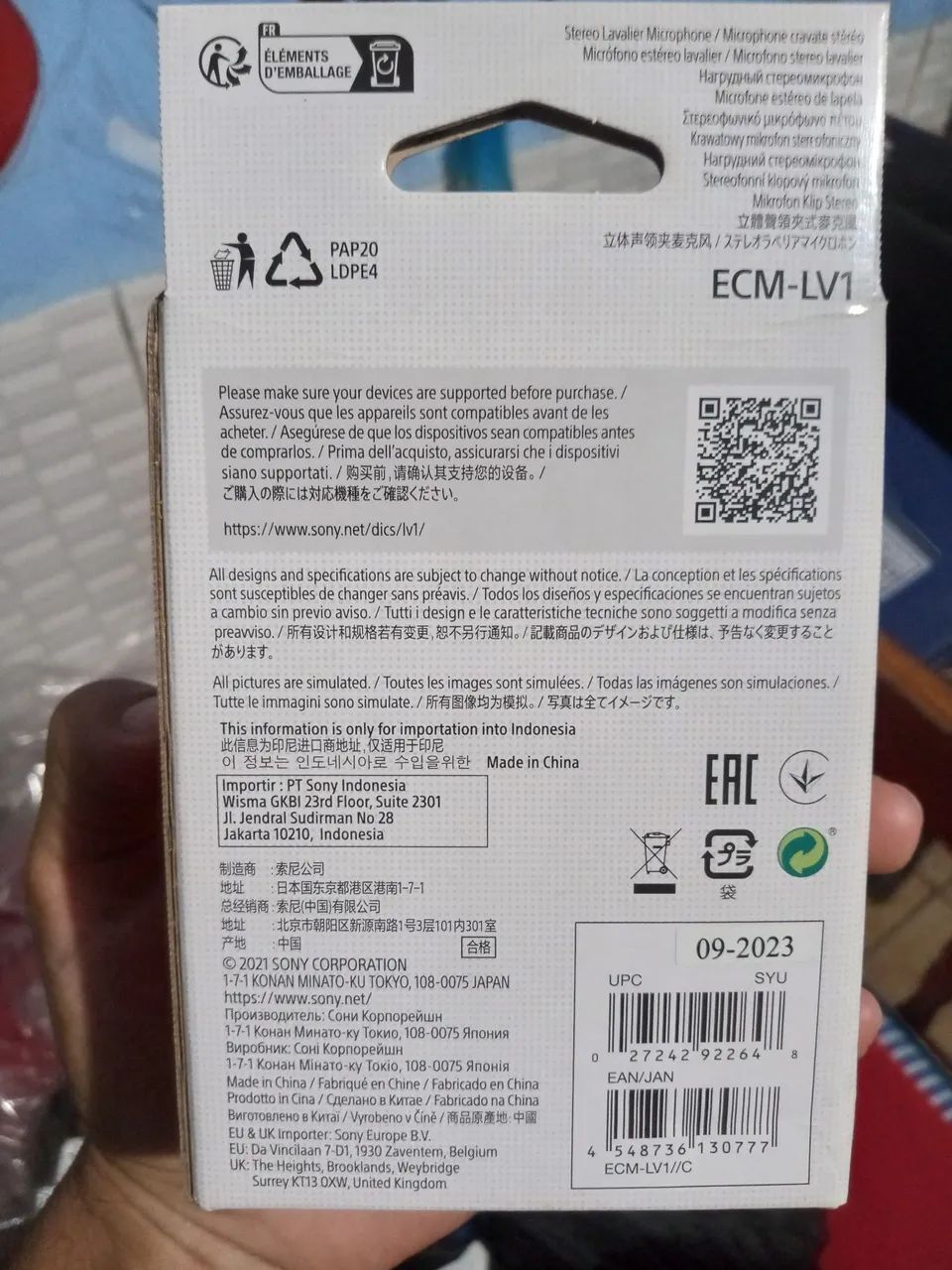 Microfone de Lapela Sony ECM-LV1 - Foto 2