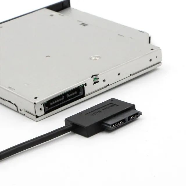 cabo usb 2.0 externo pra mini sata 13 pinos cd dvd rom notebook laptop - Foto 5