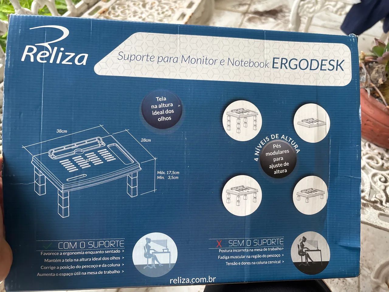 Suporte p/monitor-notebook-ergodesk-preto