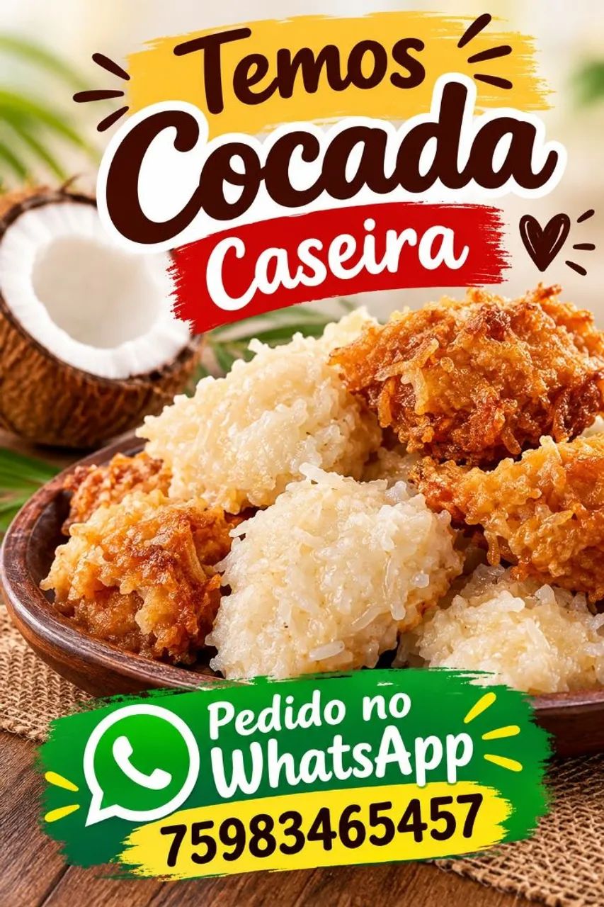 Cocadas caseiras e natural 