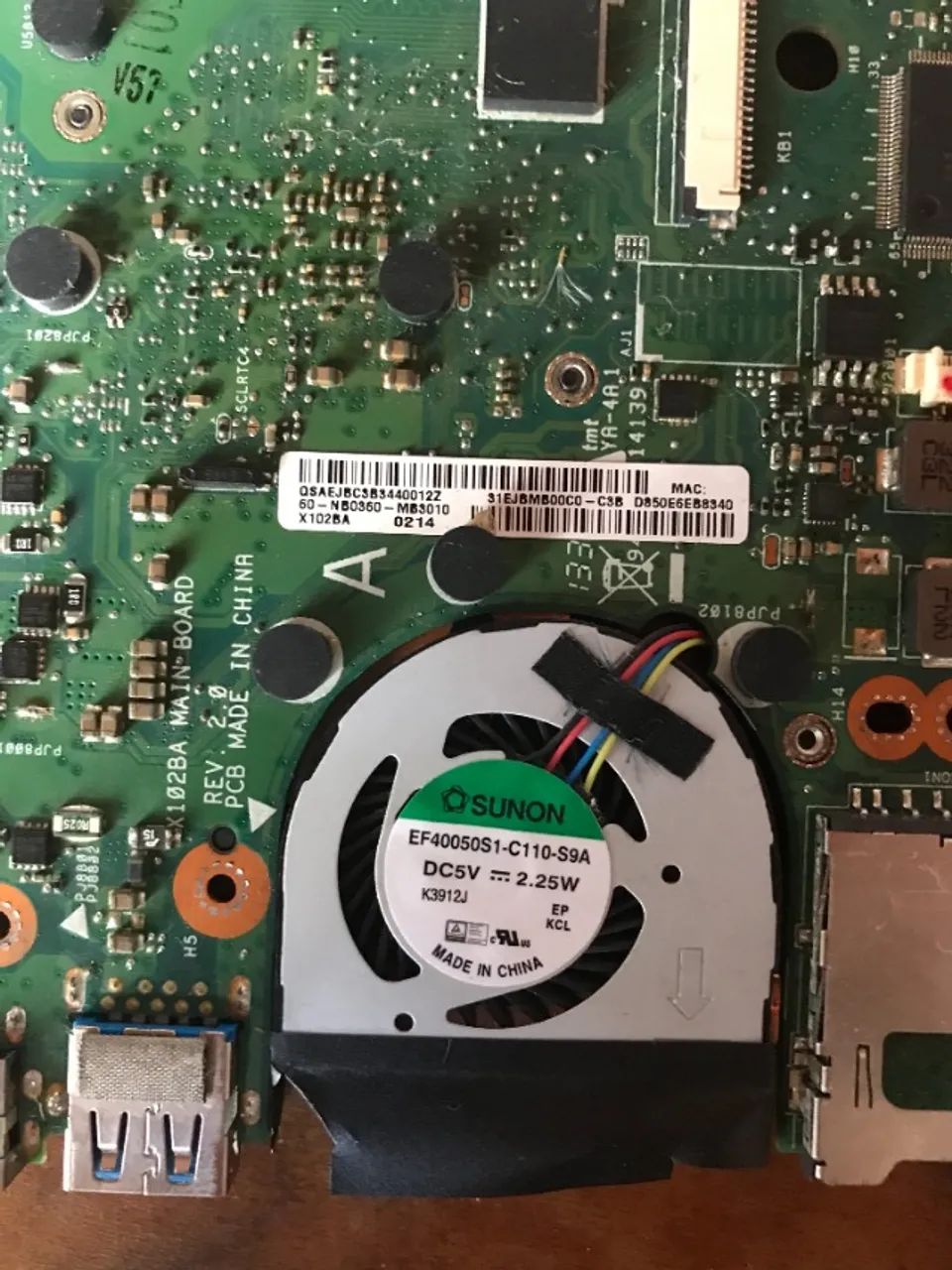 Placa Mãe Asus Modelo X102ba Rev. 2.0 Com Defeito - Foto 4