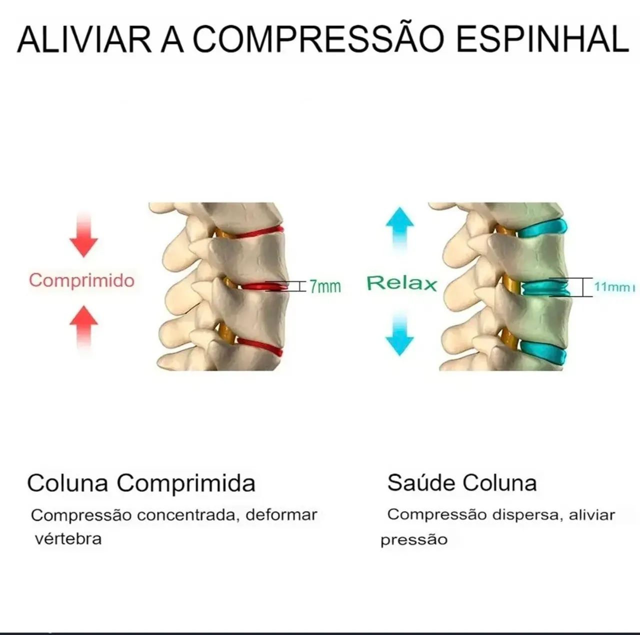 Cinta lombar inflável (descompressão) - Foto 5