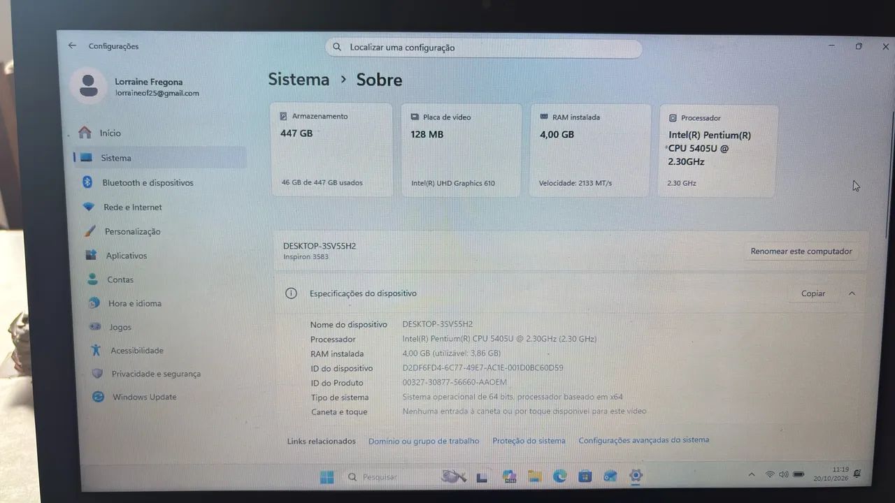 notebook dell inspiron 3583 - Foto 2