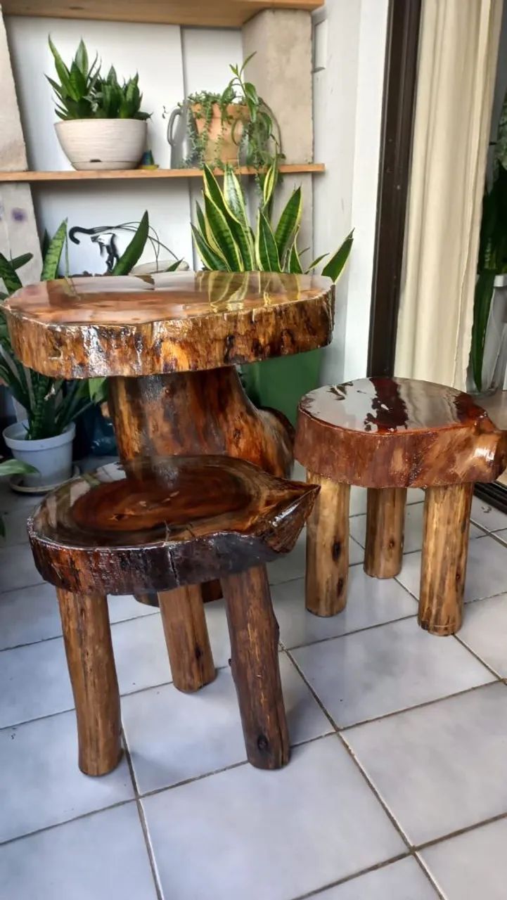 Mesa Madeira Rustica e Resinada - PROMOÇÃO ÚLTIMAS PEÇAS  - Foto 2