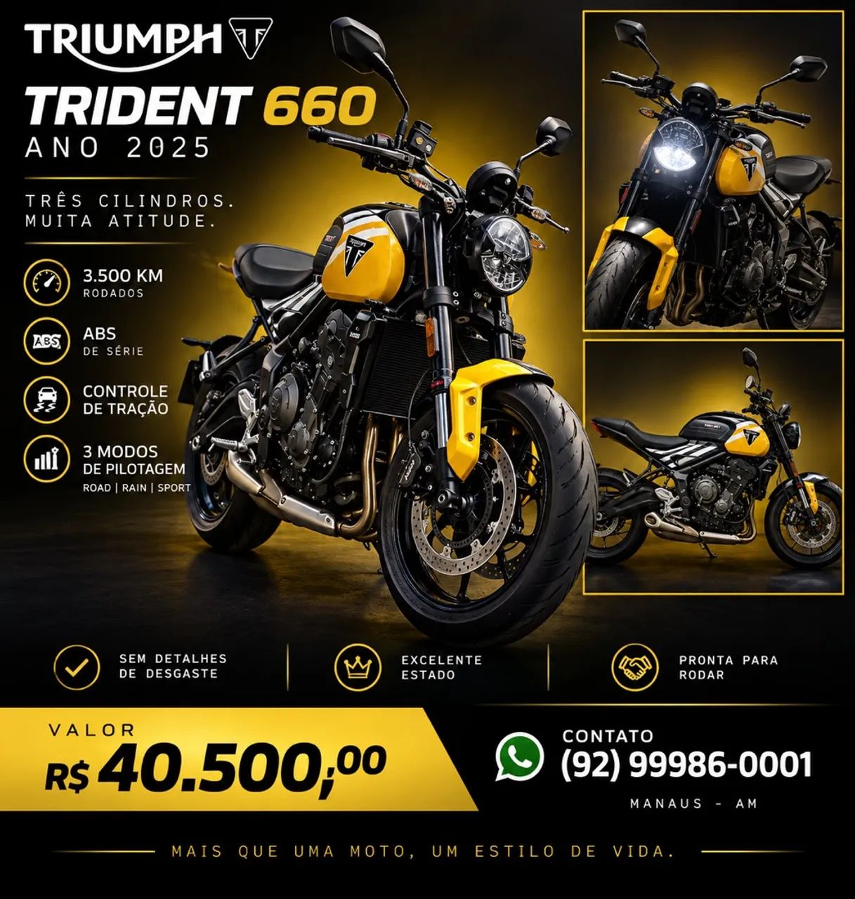 Trident 660 2025 Estado de Nova