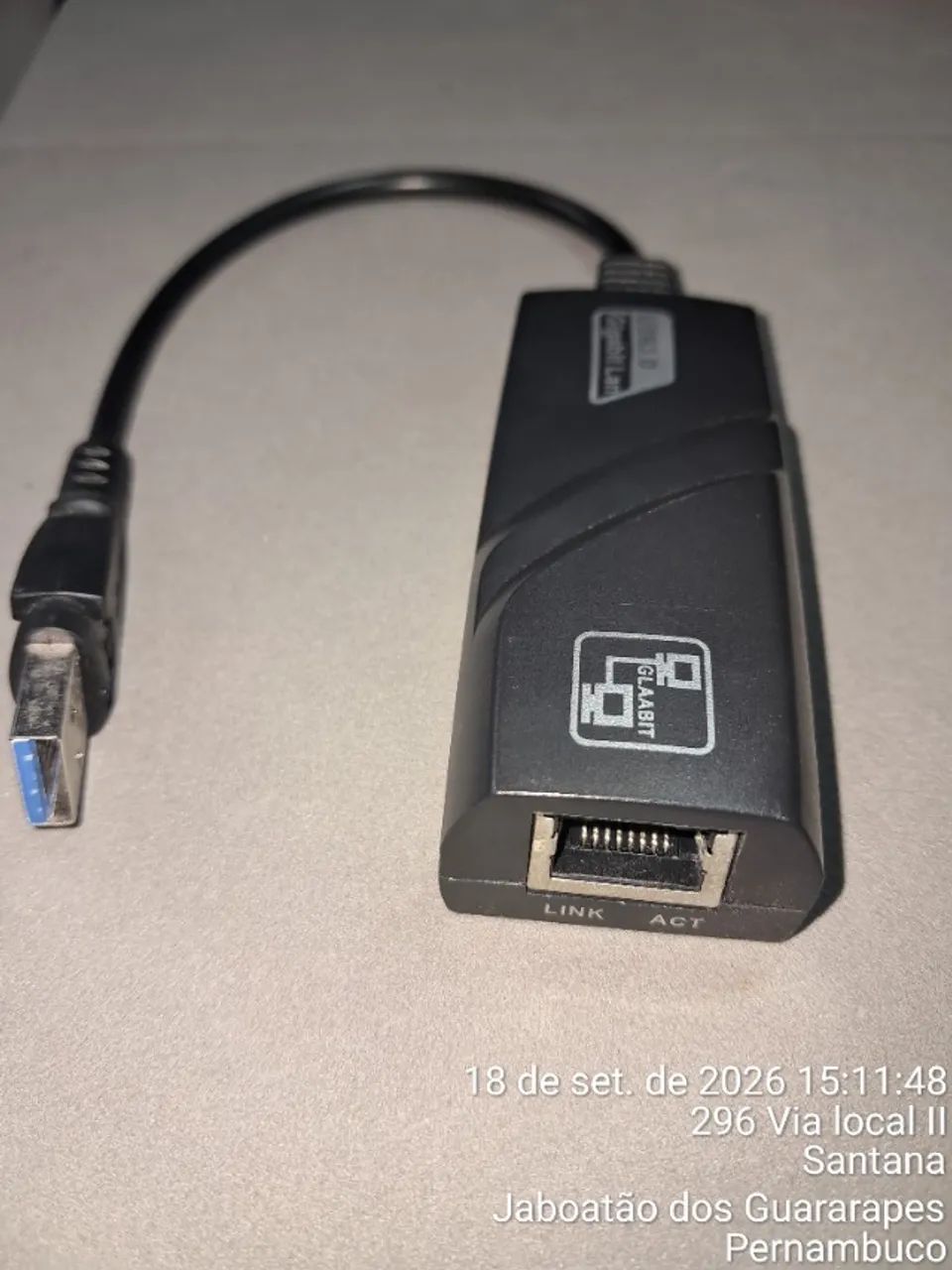 Adaptador de Rede USB 3.0 para RJ45 10/100 Mbps (Fast Ethernet) - Foto 2