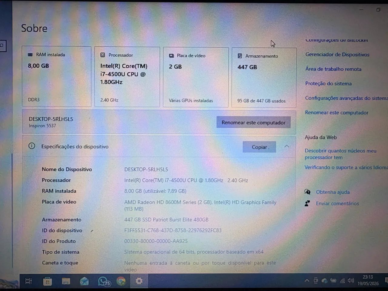 Notebook Dell Inspiron i7 8GB RAM  - Foto 2