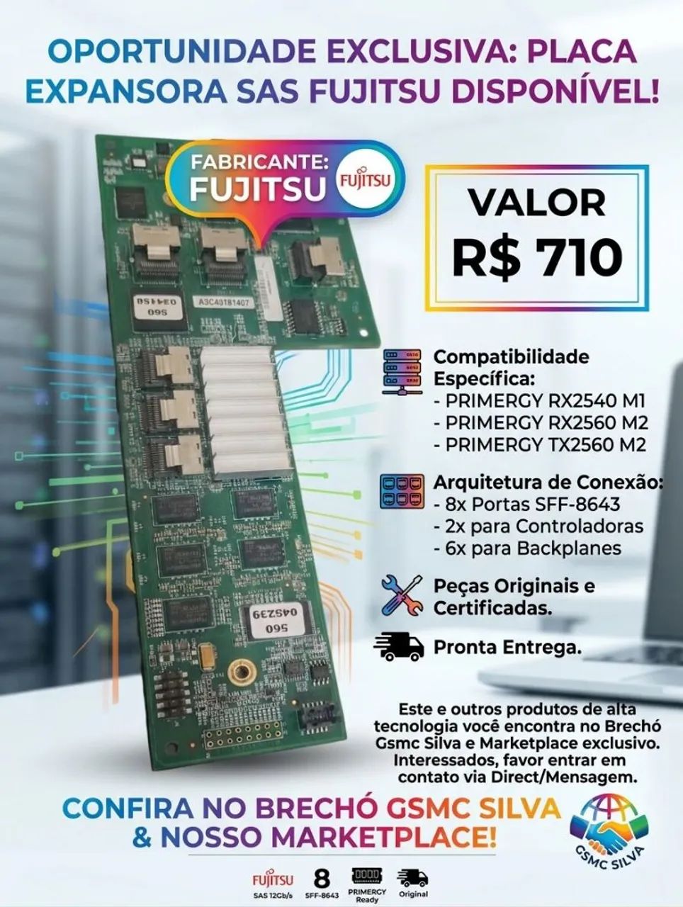 Lote de placas de rede expansão<br>DE REDE E EXPANSÃO<br>DE REDE E EXPANSÃO - Foto 2