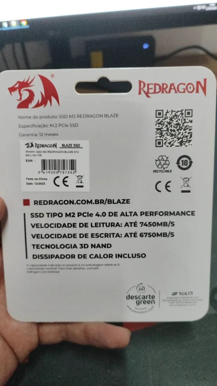 SSD NVMe M2 Redragon Blaze 512gb - Foto 2