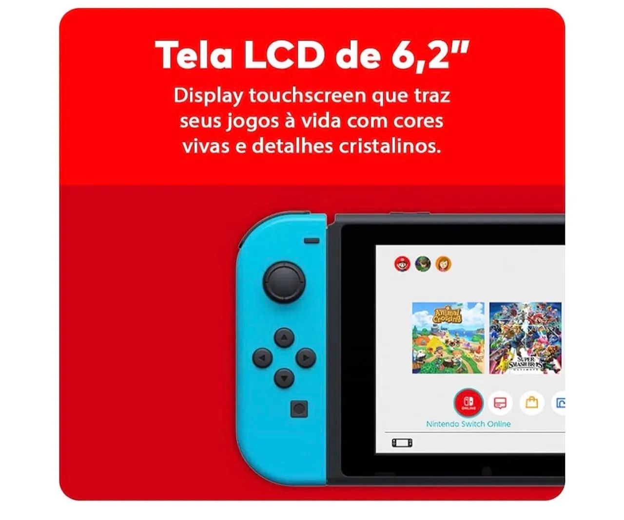 Bundle Nintendo Switch + 1 controle via Bluetooth para jogar de 2 pessoa  - Foto 2