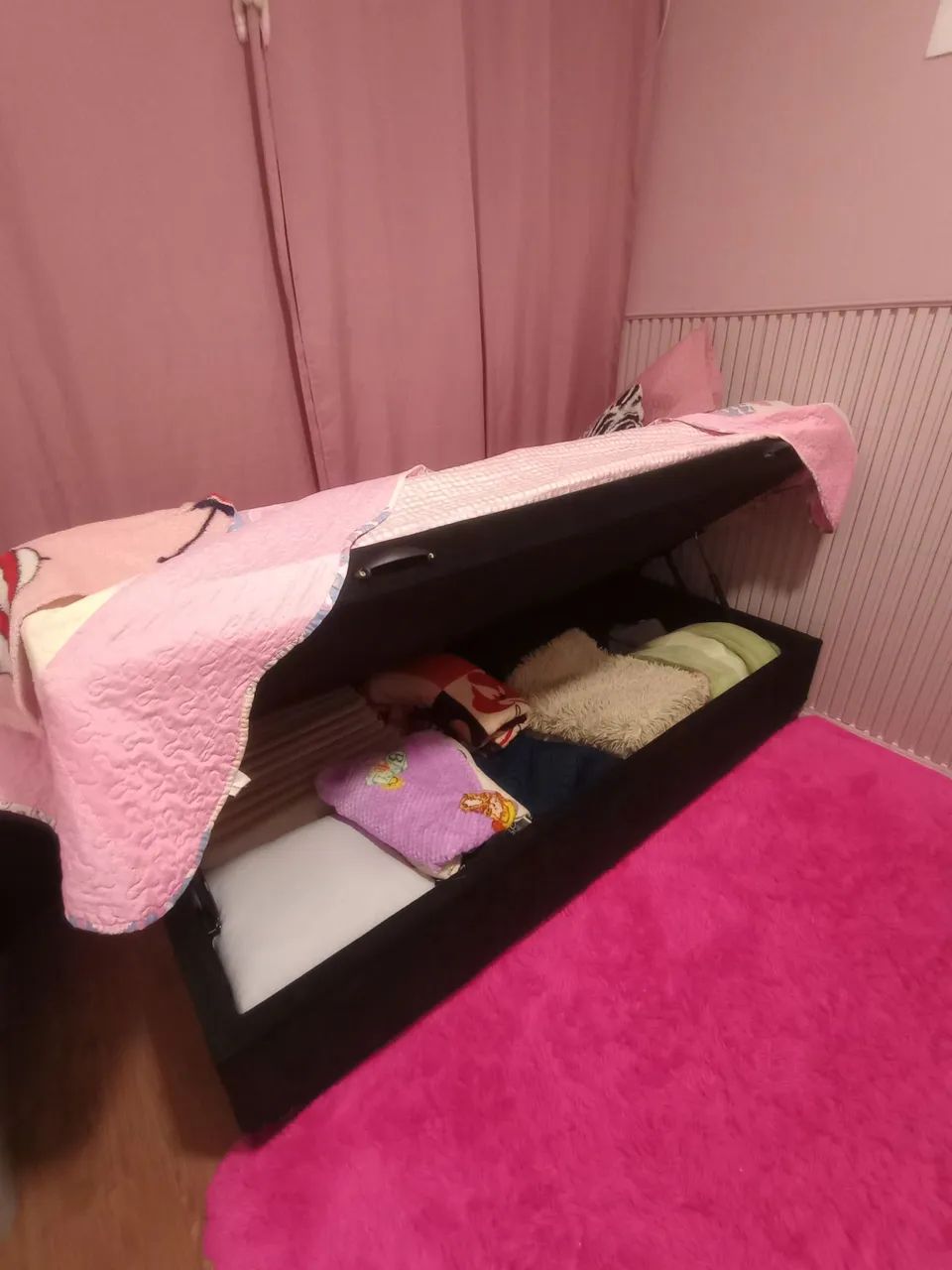 Cama solteiro baú sem colchão 