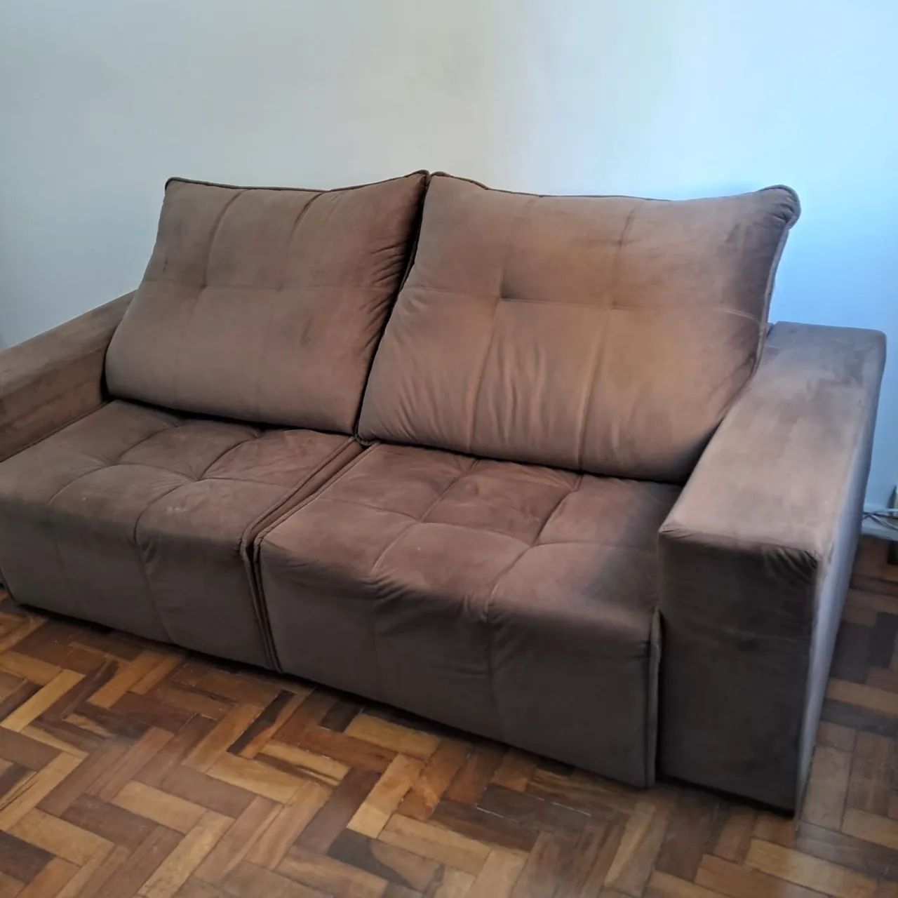 Sofá retrátil e reclinável 3 lugares 