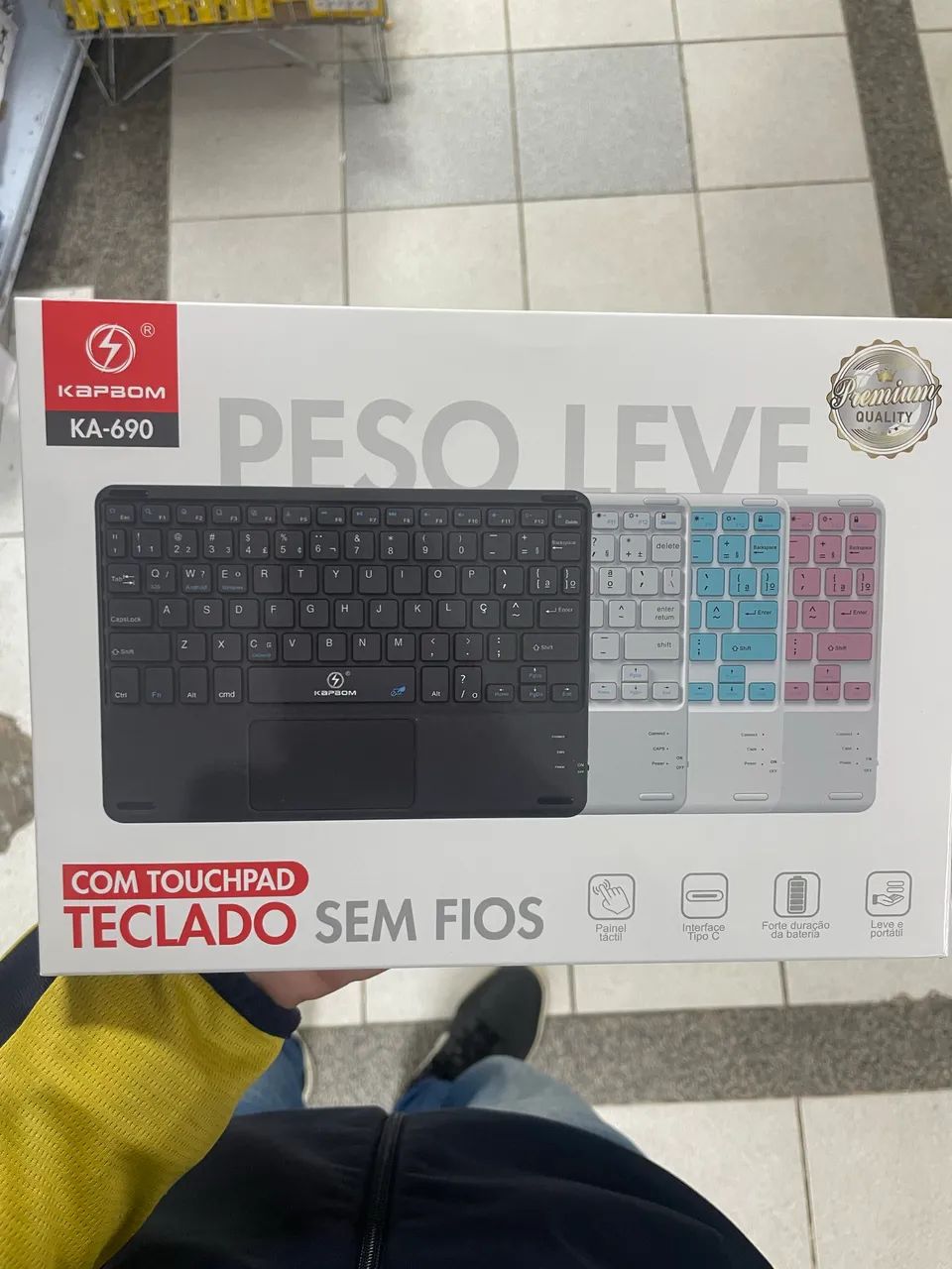 TECLADO SEM FIO COM MOUSE PAD  - Foto 2