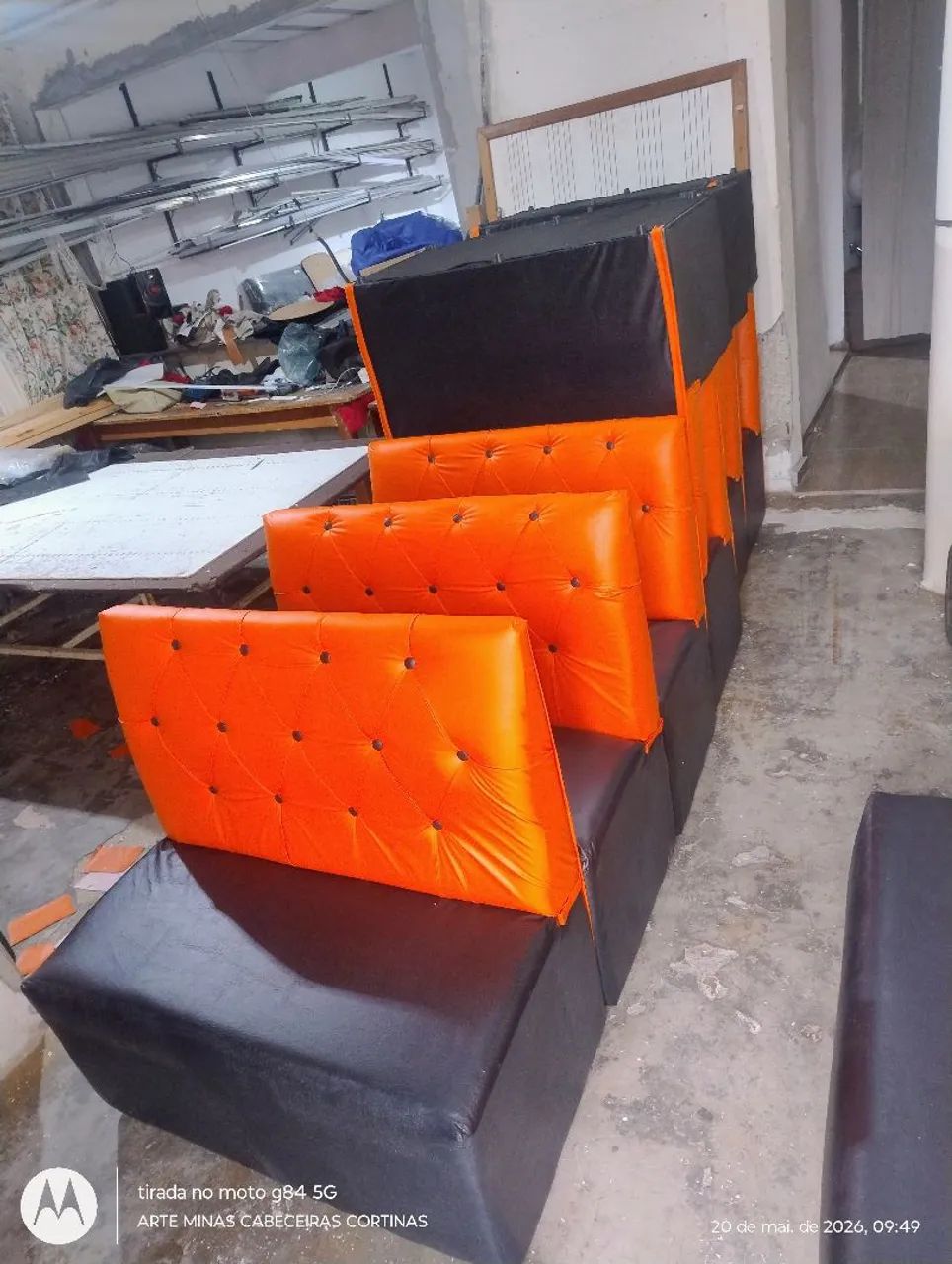 Sofa booth capitonado 1 metro - Foto 3
