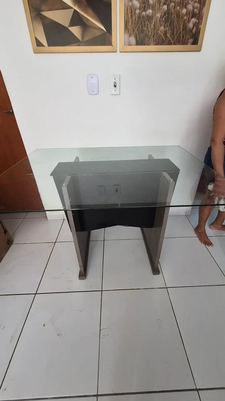 Mesa com base de vidro - Foto 2