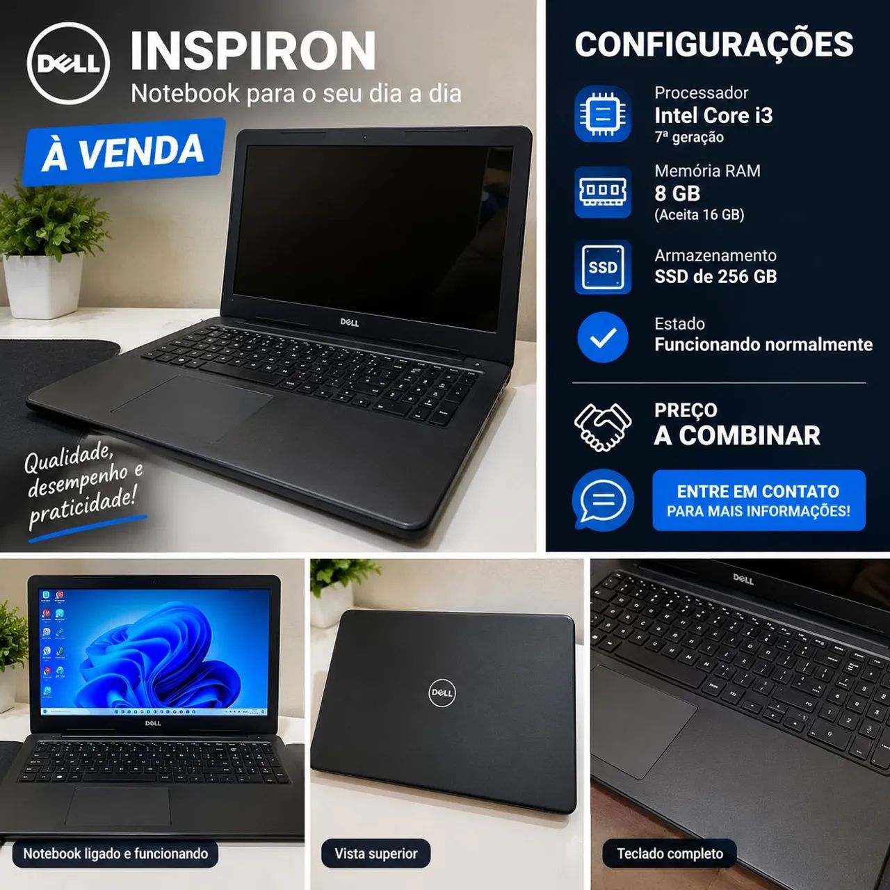 Notebook Dell 15,6" Core I3
