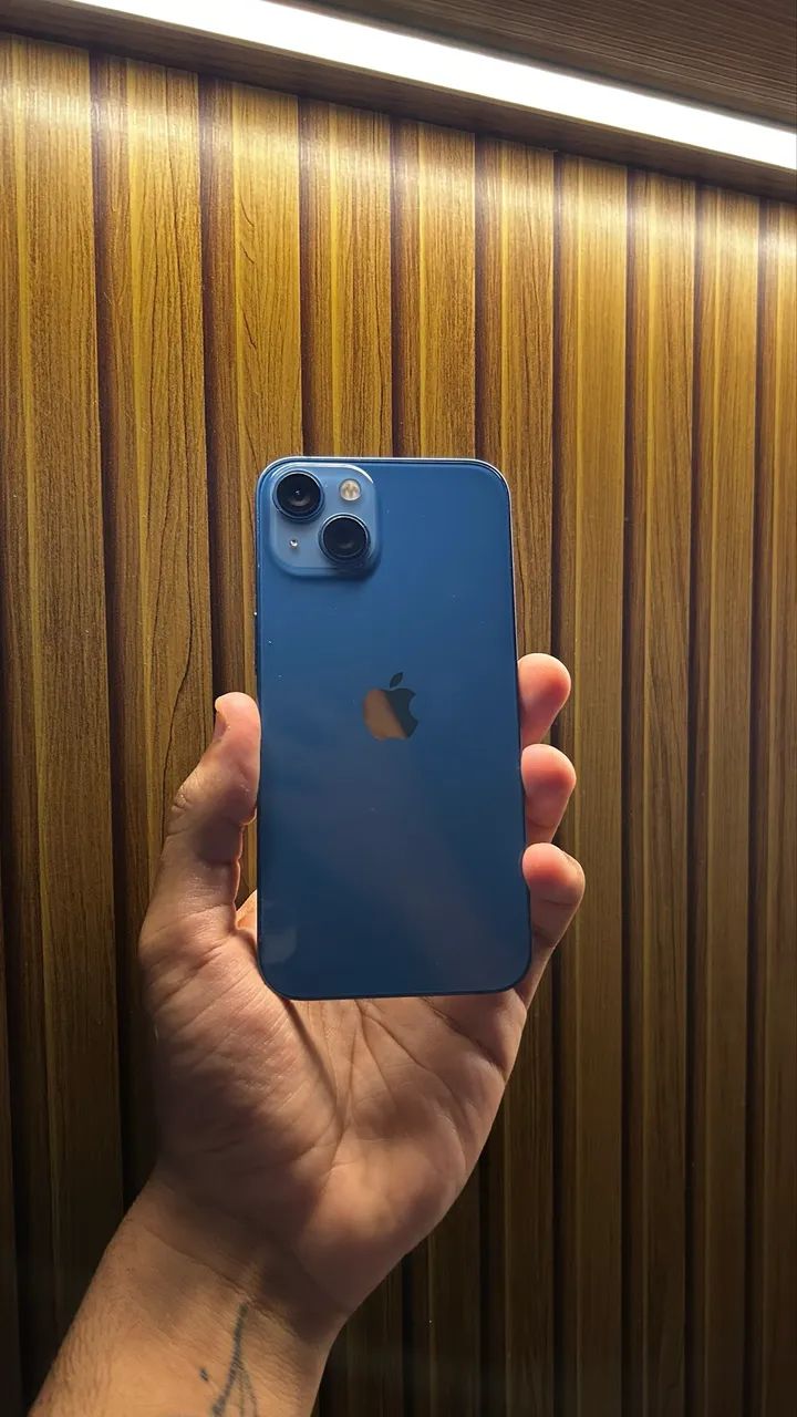 iPhone 13 128GB Azul - Bateria 84% - Com Caixa e Cabo - Celulares