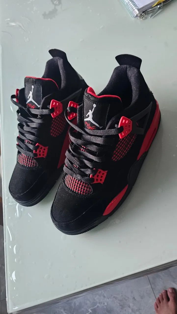 Tênis air Jordan 4 Red thunder