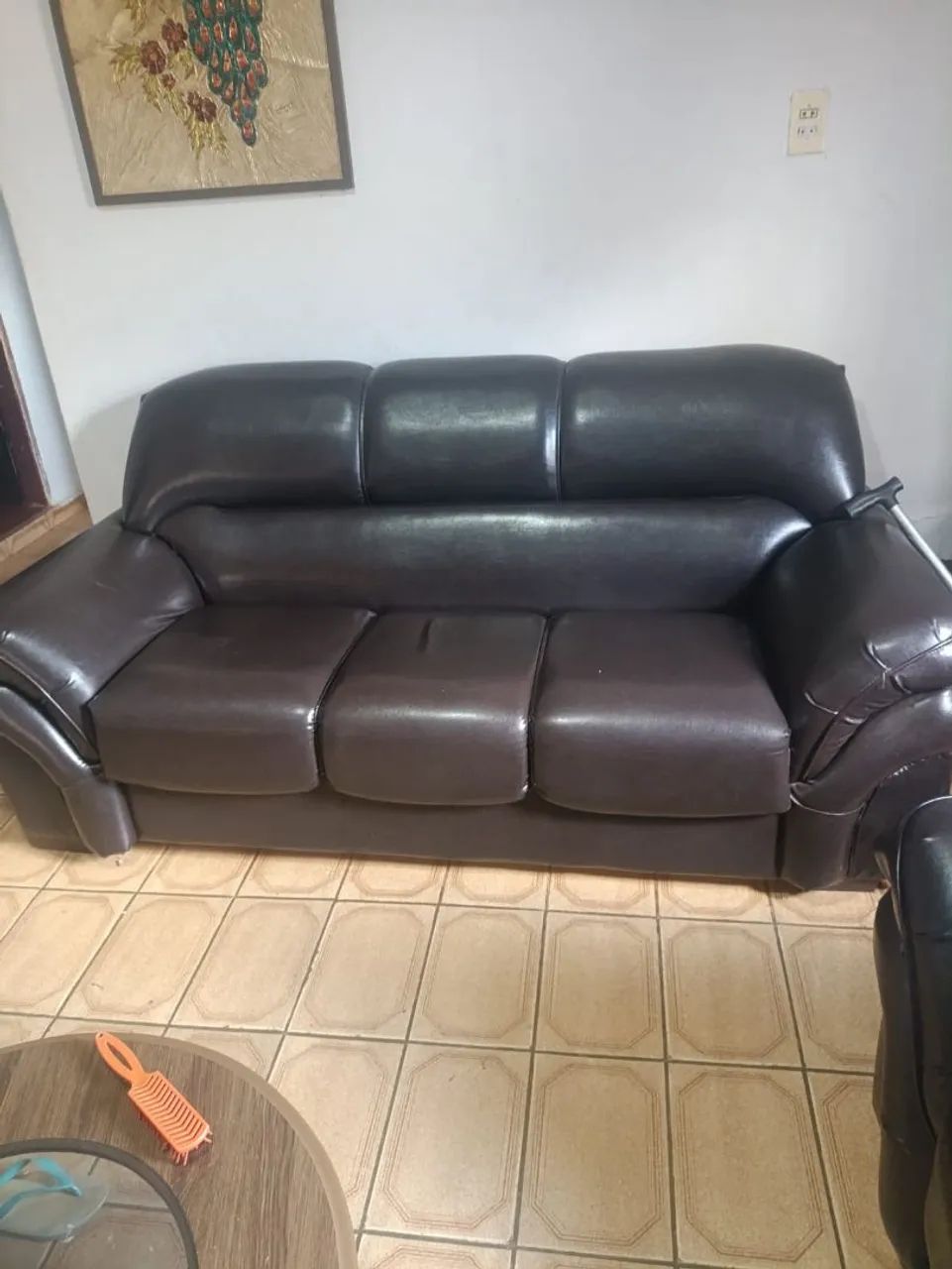 Conjunto de sofá no courino - Foto 2