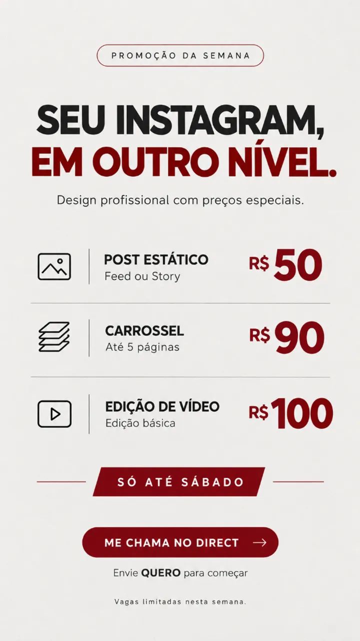 Design para instagram