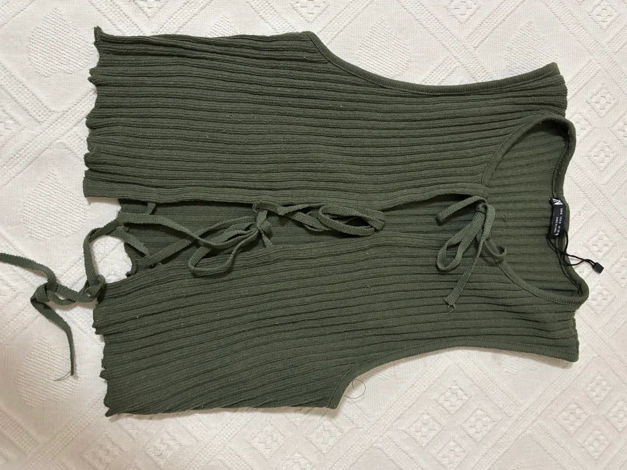 cropped zara verde feminino