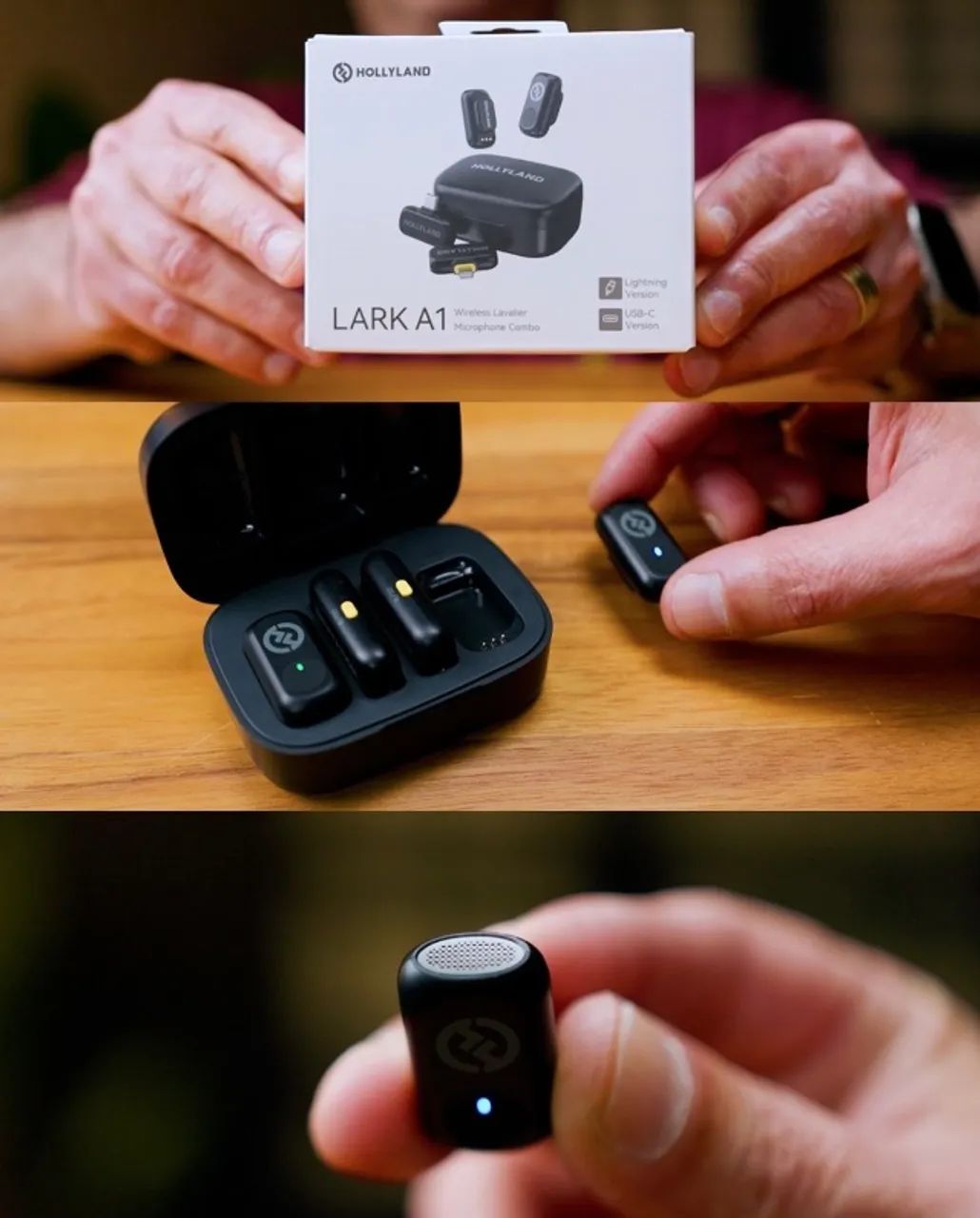 MICROFONE HOLLYLAND LARK M1 COMBO TIPO C / LIGHTING - Foto 2