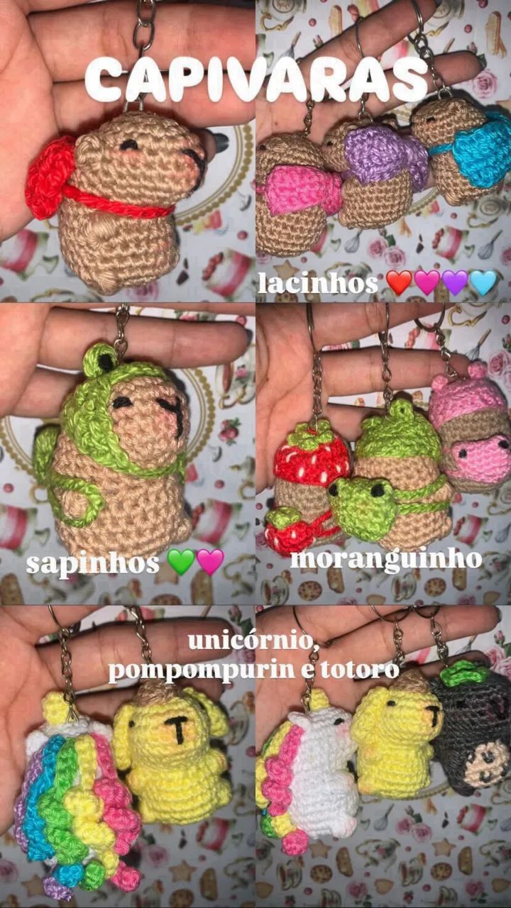 Chaveiros de crochê  - Foto 2
