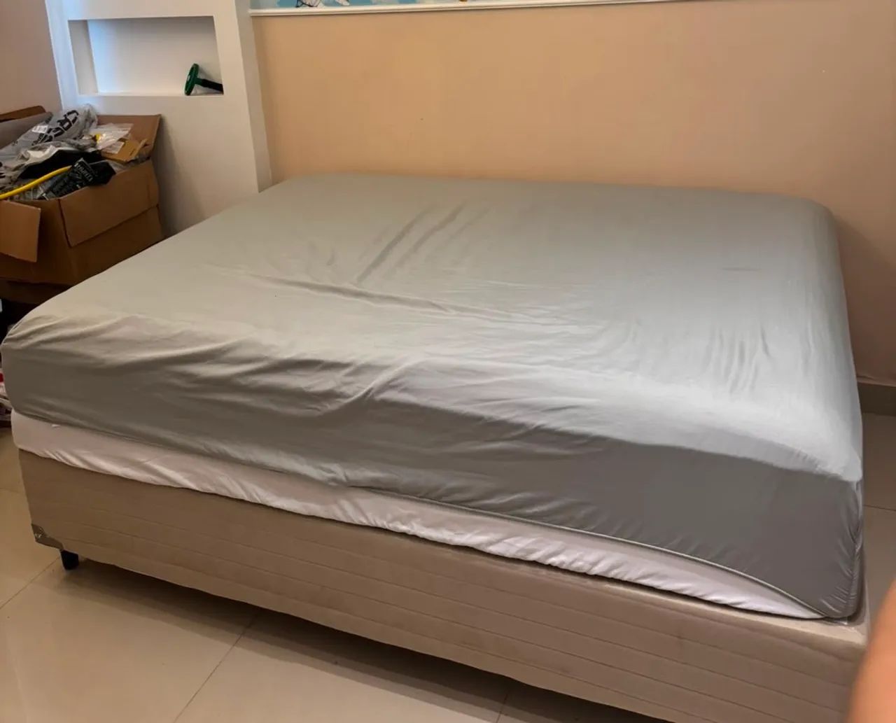 Conjunto box casal Veneza + colchão softflex - Foto 3