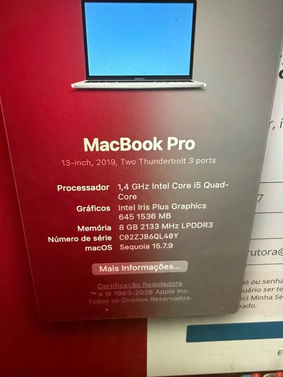 MacBook Pro Retina  2019 Touch Bar e Touch ID e Magic Mouse - Foto 3