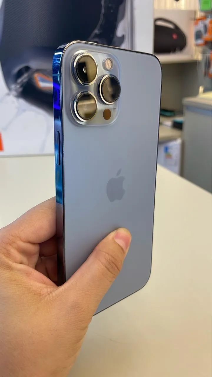 iPhone 13 Pro Max 256GB - Azul Sierra - Impecável + Documento de