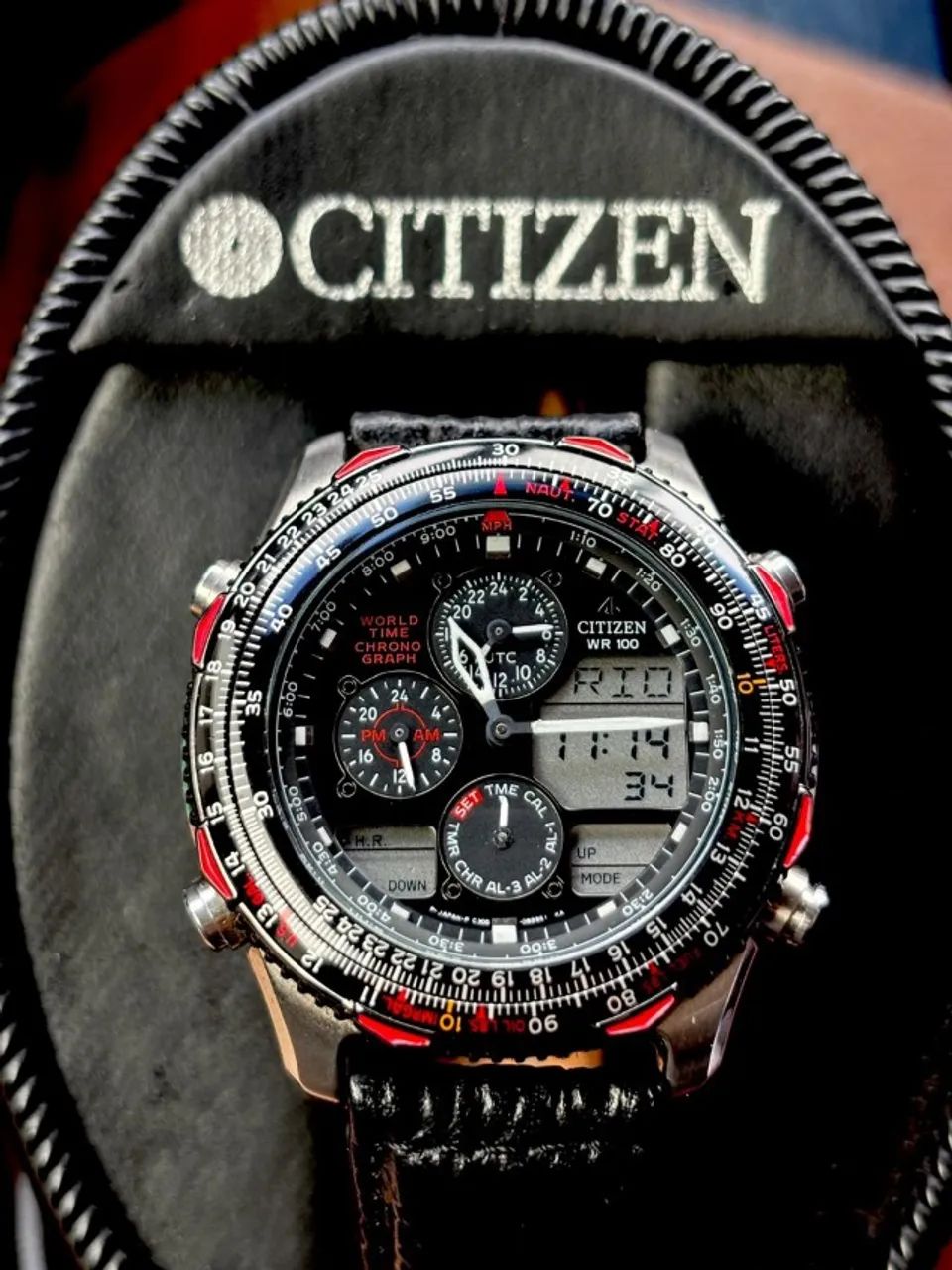 Relógio Citizen C300 Red Devil Blue Angels Zerado C/ Plástico Fundo (Usado) - Foto 2
