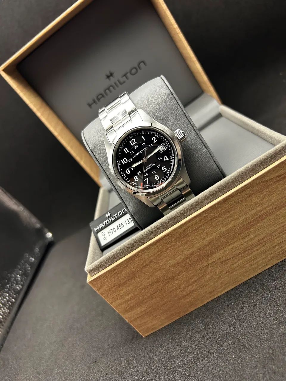 Hamilton Khaki Field Automático Preto H * - Foto 3