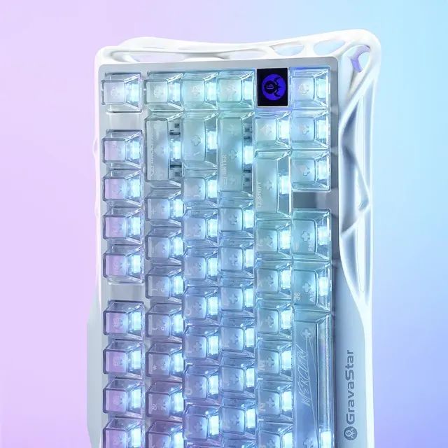 Teclado GravaStar Mercury K1 Lite - Crystal Aurora - Foto 4