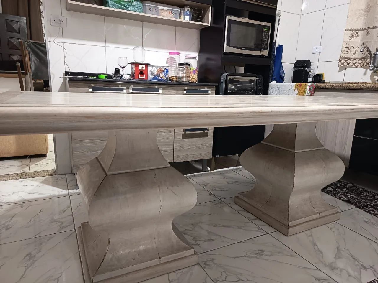 MESA E CADEIRAS MADEIRA MACIÇA  - Foto 4