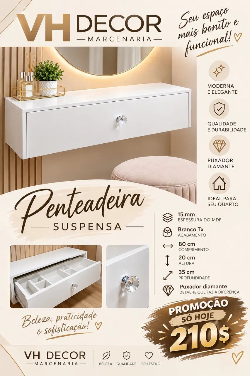 PENTEADEIRA VALOR POR POUCO TEMPO! 