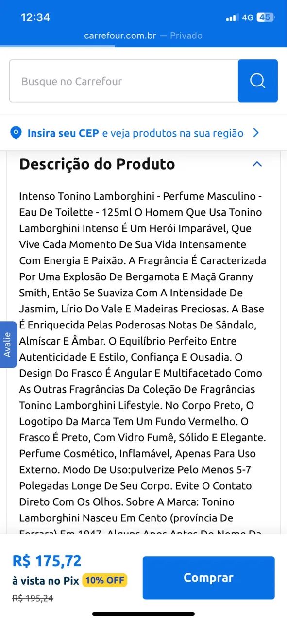 Perfume Lanborghini Intense Masculino  - Foto 5