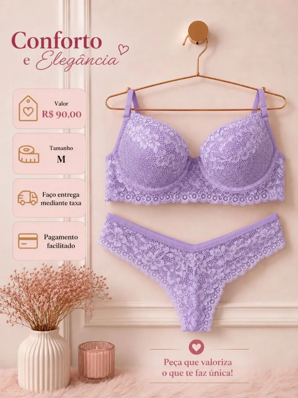 Kit calcinha e sutiã  - Foto 2