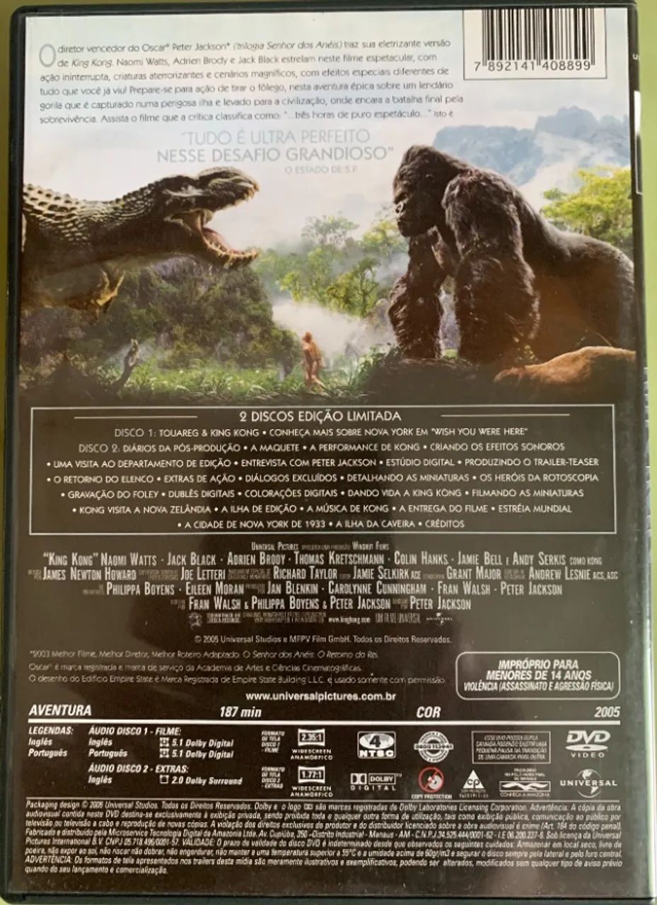 DVD DUPLO KING KONG - Foto 3