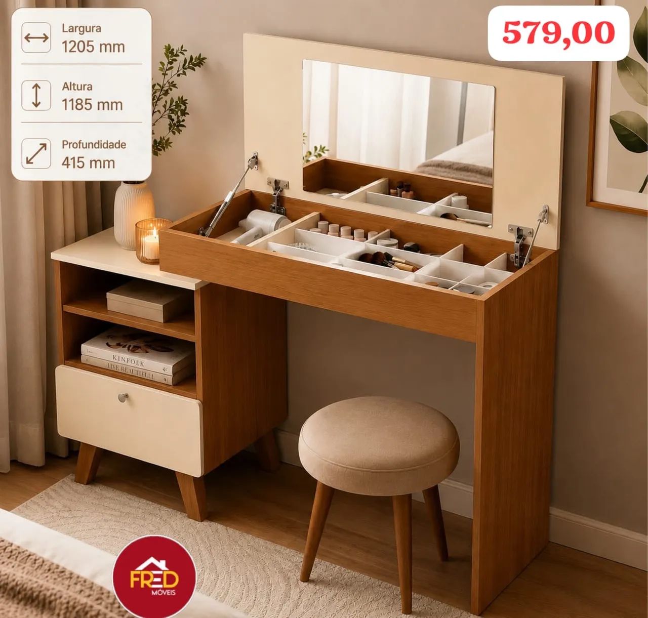 Mesa penteadeira oferta  - Foto 2